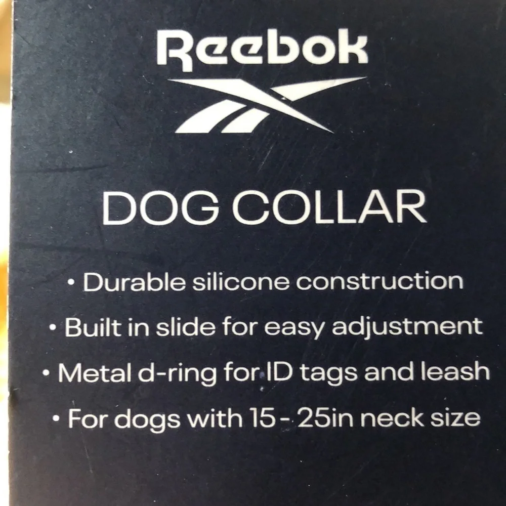 NET Reebok Silicone neon dog collar